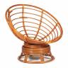 Кресло-качалка PAPASAN/ПАПАСАН w 23/01 B /с подушкой/ 115х78х104 см, Cognac (коньяк), ткань Коричневый, 3М7-147 Cognac (коньяк)