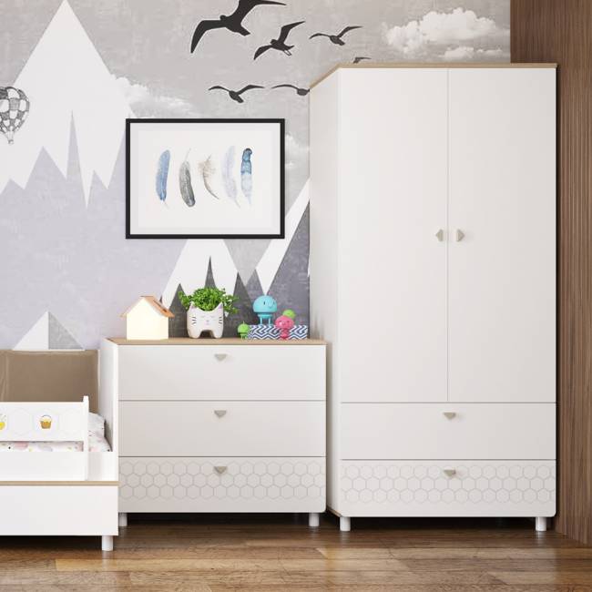 Шкаф для одежды Эйп 13.334 цвет белый/дуб белый