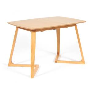 Стол раскладной VAKU (Ваку) МДФ/бук, 80х120+40х75см, натуральный Натуральный основание бук, столешница мдф