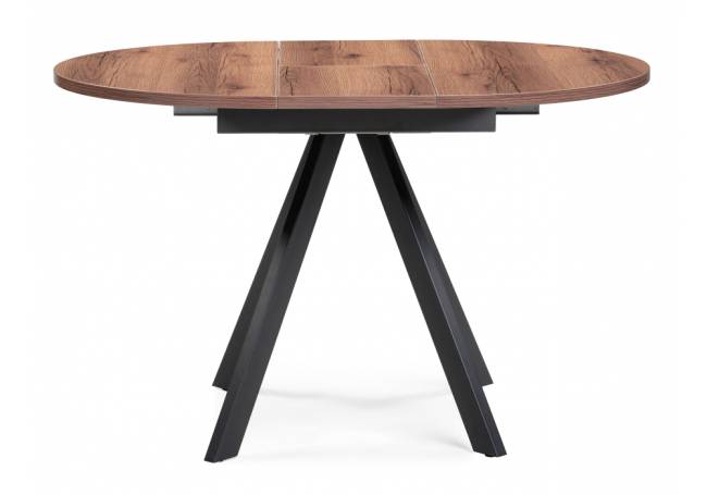 Стол деревянный Трейси 90(120)х90х75 дуб делано темный / черный