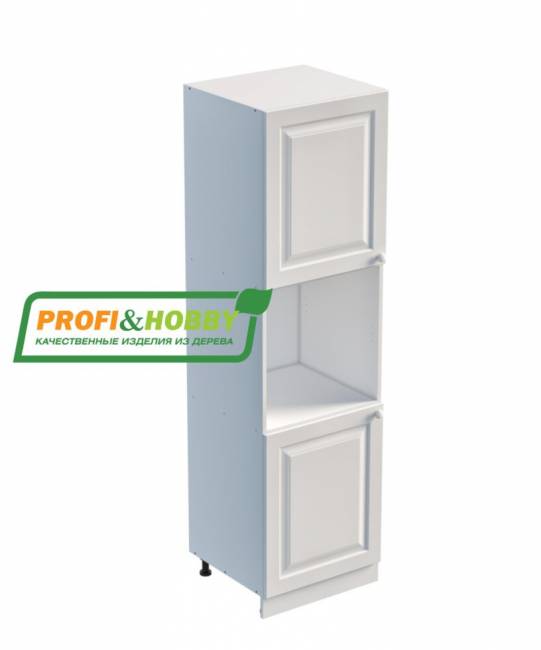 Пенал 2220 х 600 х 560 филенка, 3 двери (без полок), сосна, без покраски