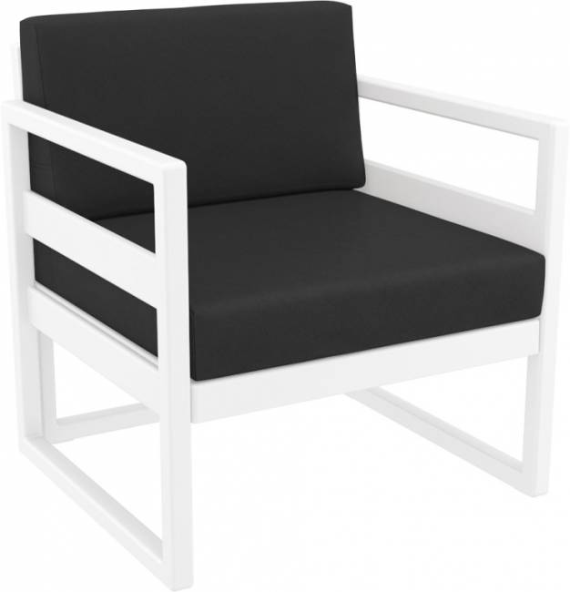 Комплект пластиковой мебели Mykonos XL белый, черный