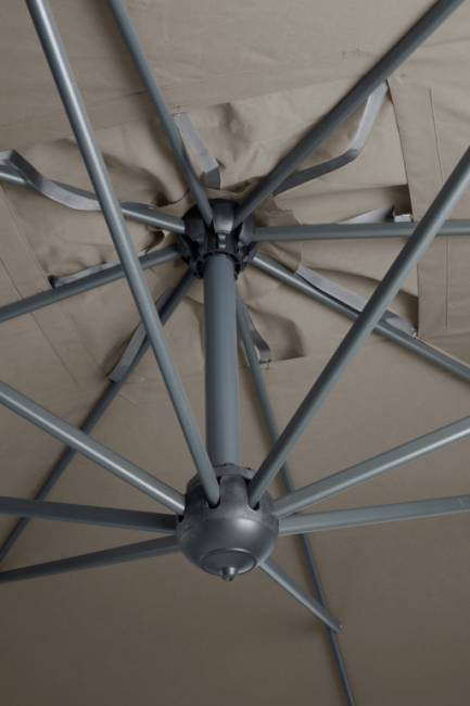 Зонт профессиональный 3х3 м Galileo Dark антрацит, серо-коричневый 3000х3000 мм