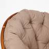Кресло-качалка PAPASAN/ПАПАСАН w 23/01 B /с подушкой/ 115х78х104 см, Pecan (орех), экошерсть Коричневый, 1811-5