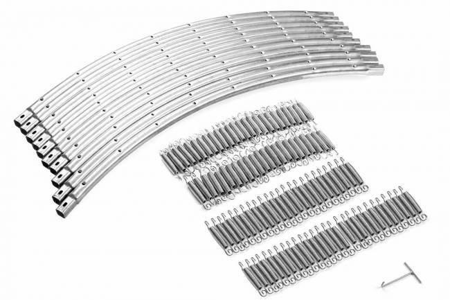 Батут "Atlas Sport 374 см (12 ft)", с внутренней сеткой и лестницей BLUE