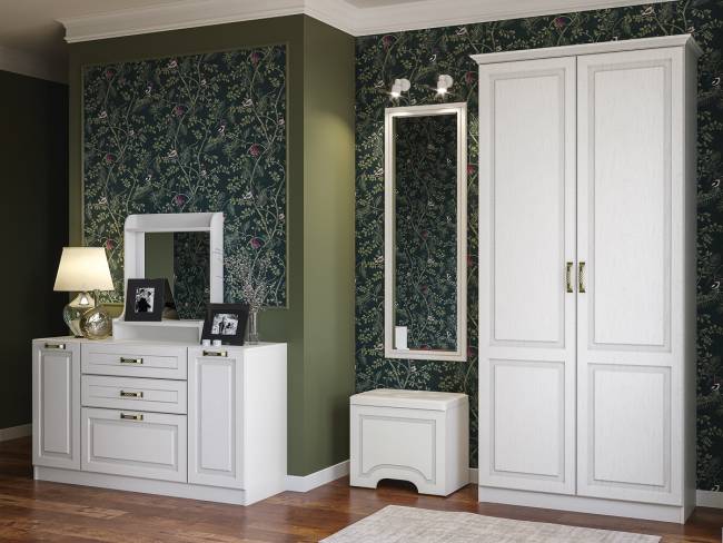 Полка с зеркалом настольная Ливерпуль 10.118 цвет ясень ваниль Полка с зеркалом настольная Ливерпуль 10.118 цвет ясень ваниль