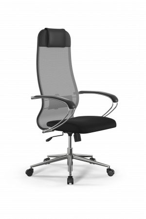 Кресло Sit 10 B1-111K - X2+UMF(X1) /Ub00/Wh00/K1cL(M09.B23.G18.W01), св.серый-черный