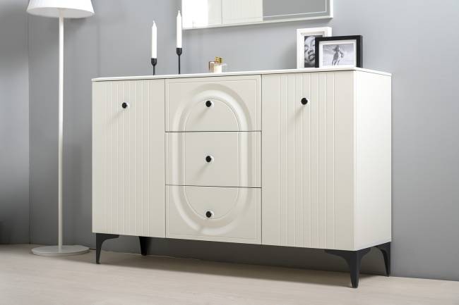 Большая стенка в гостиную Валенсия № 108 цвет белый шагрень