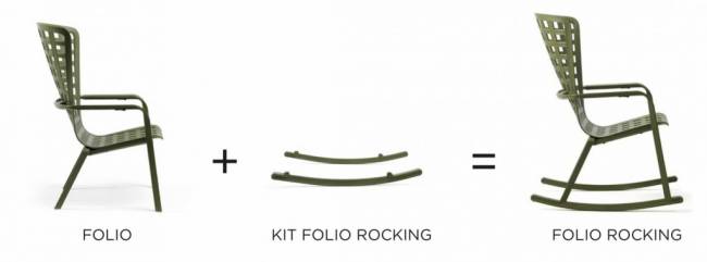 Комплект полозьев для кресла-качалки Kit Folio Rocking табак 910х97х98 мм