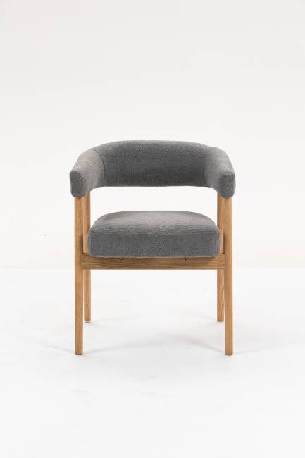 Стул обеденный Zubo с деревянными ножками темно-серый 2 шт.