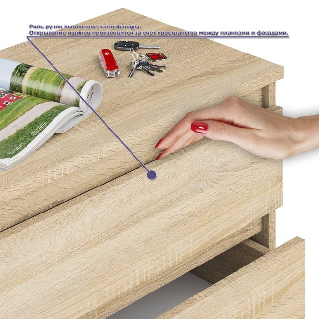 Высокий комод Мори на 700 5 ящиков и компьютерный стол Мори МС-6 тумба справа цвет дуб сонома Высокий комод Мори на 700 5 ящиков и компьютерный стол Мори МС-6 тумба справа цвет дуб сонома