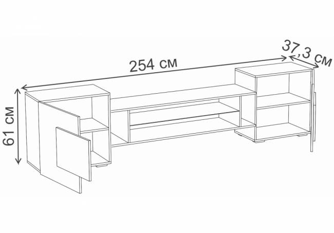 Лисмор белый / черный глянец