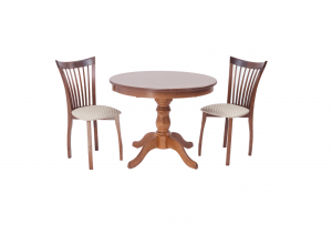 Обеденная группа Брамос К 100 орех со стульями Миранда орех ромб бежевый