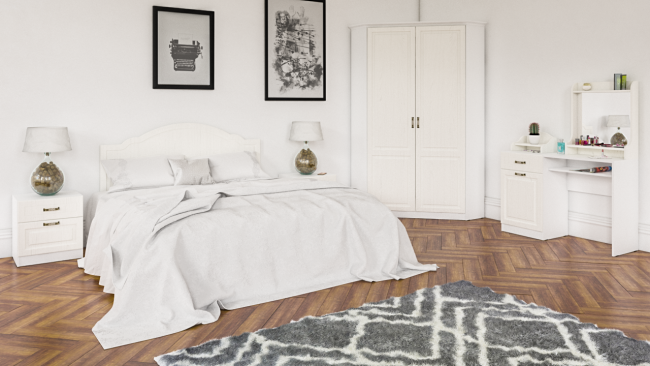 Стол туалетный с зеркалом Ливерпуль цвет ясень ваниль/белый Стол туалетный с зеркалом Ливерпуль цвет ясень ваниль/белый