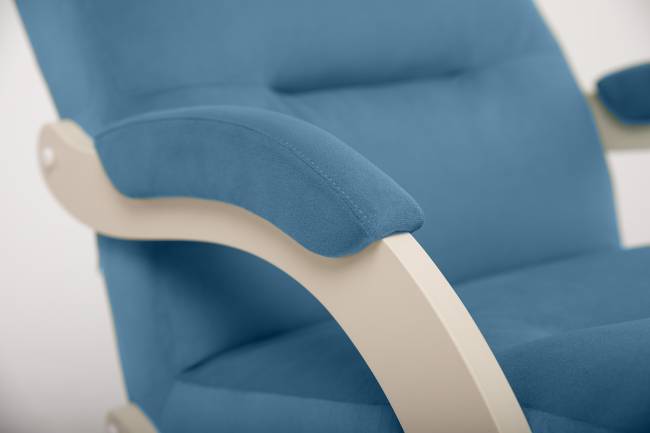 Кресло-маятник Leset Дэми Слоновая кость V47 синий