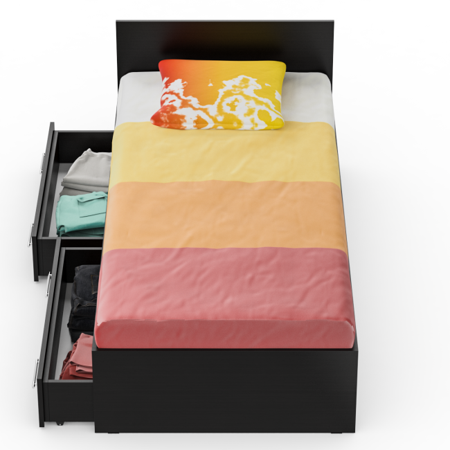 Кровать с ящиками Стандарт 0900 цвет венге