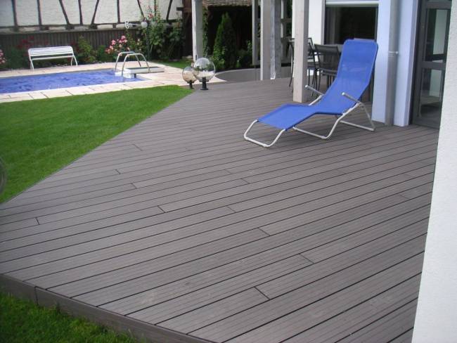 Террасная доска DECKRON (Декрон), 28*153*6000 мм, серый