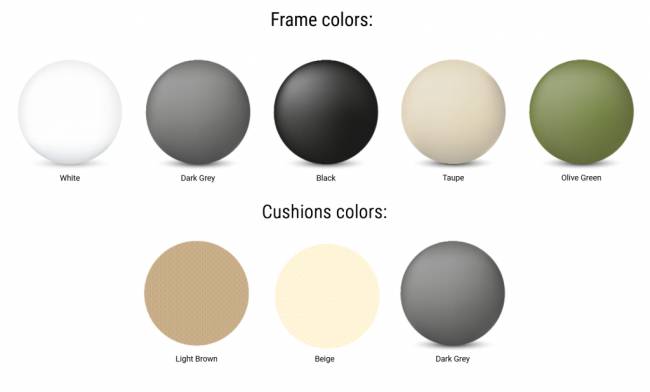 Комплект пластиковой мебели Portofino Lounge белый, бежевый