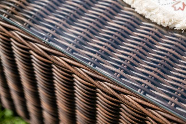 "Гляссе" лаунж-зона из искусственного ротанга, цвет коричневый "Гляссе" лаунж-зона из искусственного ротанга, цвет коричневый