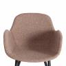 Кресло VALENTINO (mod. PC45-2) / 1 шт. в упаковке металл/экокожа/ткань, 55 х 58 х 81 см, Brown (коричневый)/чёрный