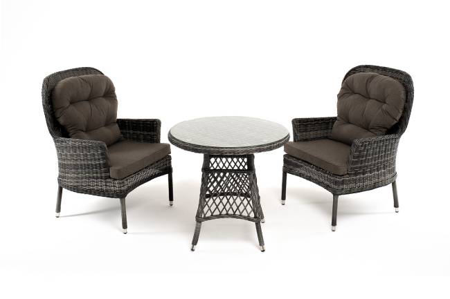 "Алиса" кофейный комплект из искусственного ротанга, цвет графит "Алиса" кофейный комплект из искусственного ротанга, цвет графит