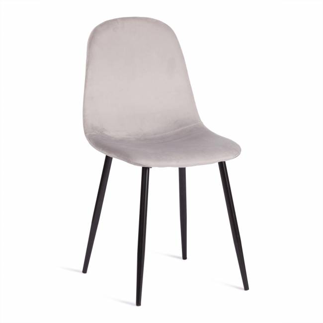 Стул BREEZE (mod. 4724) / 1 шт. в упаковке вельвет/металл, 44 х 53 х 87 см, Light grey (светло-серый) HLR14 / черный Light grey (светло-серый) HLR14 / черный вельвет/металл