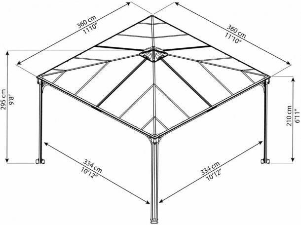 Беседка GAZEBO PALERMO 3600 Беседка GAZEBO PALERMO 3600