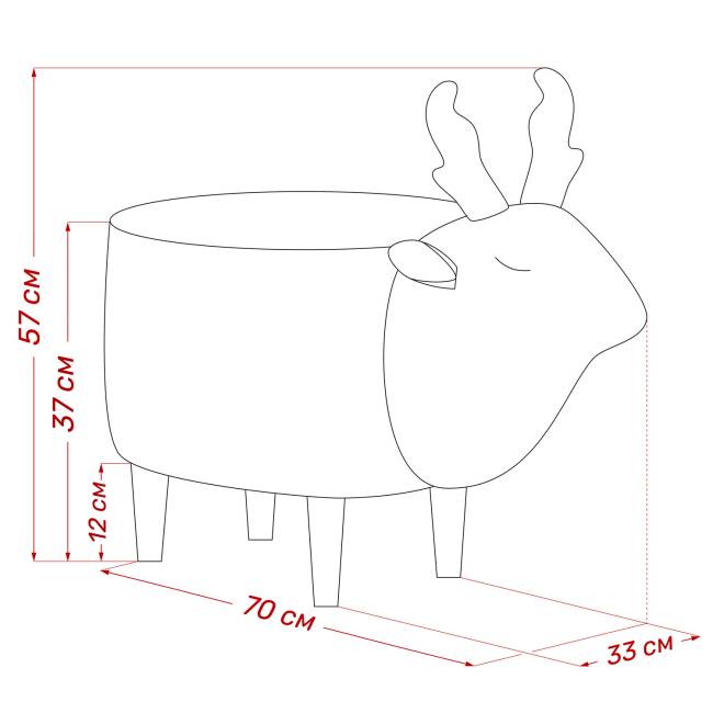 Пуф Leset Maral COMBI V18 бежевый, компаньон V23 молочный шоколад Бук