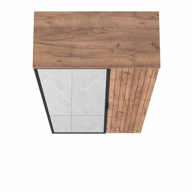 Шкаф с зеркалом Гранд 13.226 цвет дуб крафт табачный Шкаф с зеркалом Гранд 13.226 цвет дуб крафт табачный