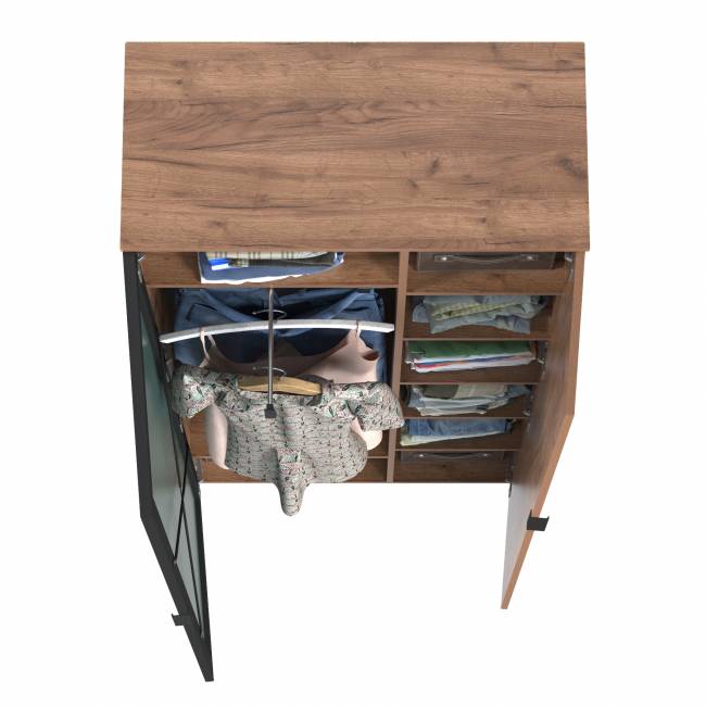 Шкаф с зеркалом Гранд 13.226 цвет дуб крафт табачный Шкаф с зеркалом Гранд 13.226 цвет дуб крафт табачный