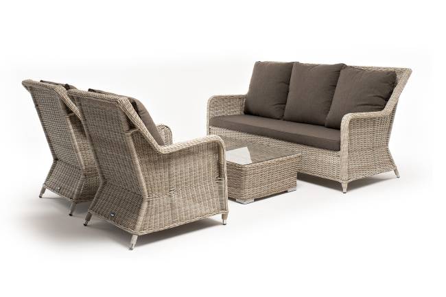 "Гляссе" лаунж-зона из искусственного ротанга, цвет бежевый "Гляссе" лаунж-зона из искусственного ротанга, цвет бежевый