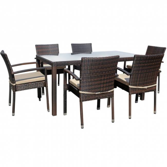 Плетеный стул MILANO, темно-коричневый Плетеный стул MILANO, темно-коричневый