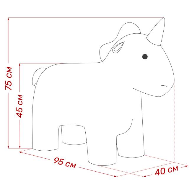 Пуф Leset Unicorn Omega 02, компаньон Omega 45