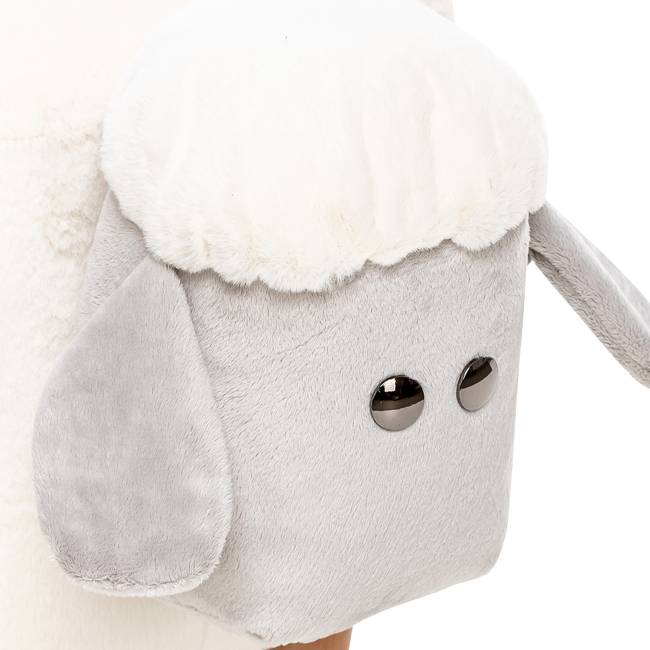 Пуф Leset Lamb COMBI Молочный, компаньон серый Бук