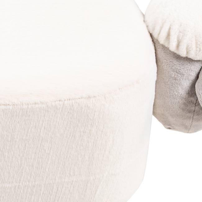 Пуф Leset Lamb COMBI Молочный, компаньон серый Бук Пуф Leset Lamb COMBI Молочный, компаньон серый Бук