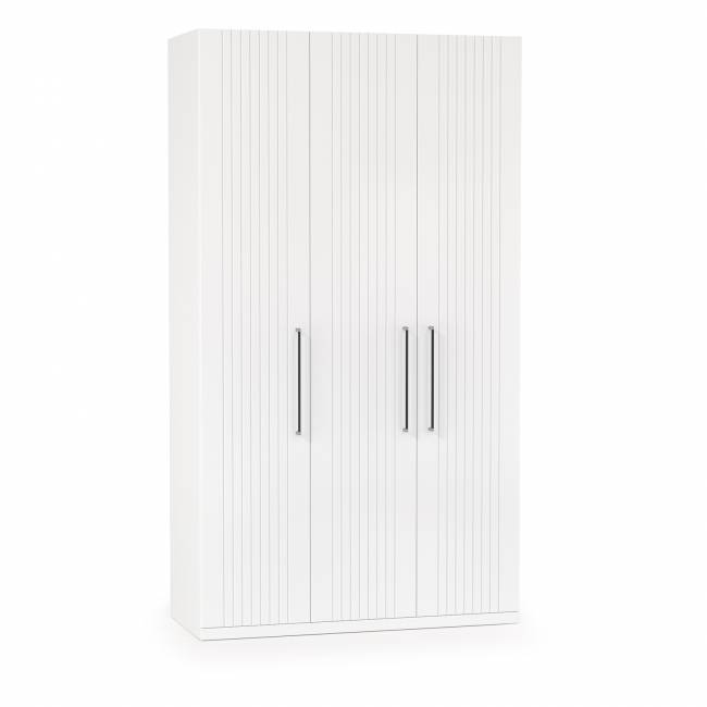 Шкаф комбинированный 3-х дверный Валенсия 13.12 цвет белый шагрень есть зеркало внутри Шкаф комбинированный 3-х дверный Валенсия 13.12 цвет белый шагрень есть зеркало внутри