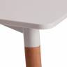 Стол JOHN (mod. T1001) МДФ/дерево, 120 х 80 х 75 см , White (Белый) / Natural (натуральный)