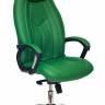 Кресло BOSS Lux кож/зам, зеленый/зеленый перфорированный, 36-001/36-001/06 зеленый/зеленый перфорированный кож/зам