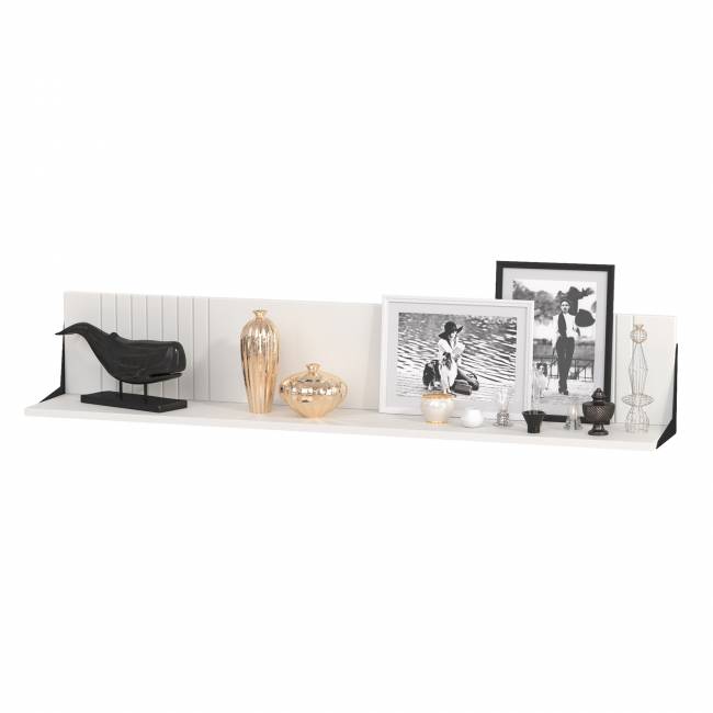 Две тумбы под ТВ с двумя полками Валенсия цвет белый шагрень