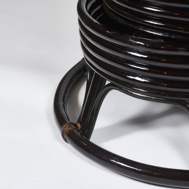 Кресло-качалка PAPASAN/ПАПАСАН w 23/01 B /с подушкой/ 115х78х104 см, Antique brown (античный черно-коричневый), ткань Старт Antique brown (античный черно-коричневый)