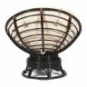 Кресло-качалка PAPASAN/ПАПАСАН w 23/01 B /с подушкой/ 115х78х104 см, Antique brown (античный черно-коричневый), ткань Старт Antique brown (античный черно-коричневый)