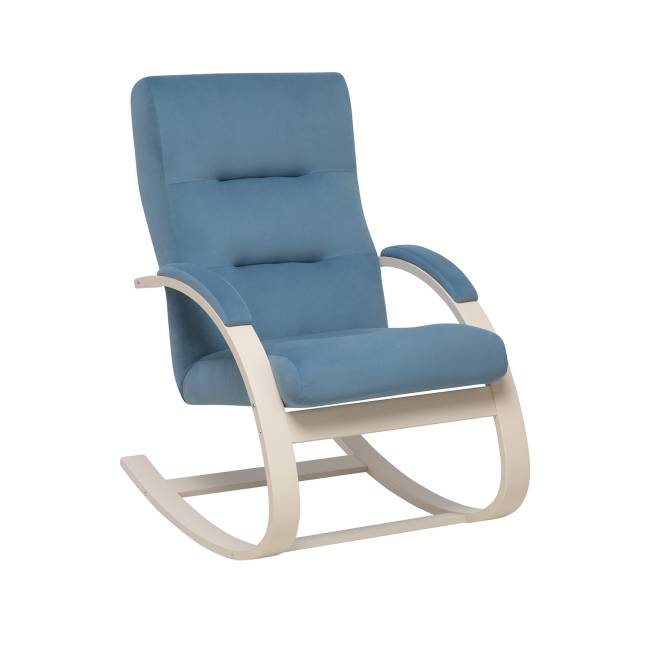 Кресло-качалка Leset Милано Слоновая кость V47 синий Кресло-качалка Leset Милано Слоновая кость V47 синий
