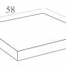 Подушка на сиденье Monaco Seat Cushion бежевый 580х580х70 мм