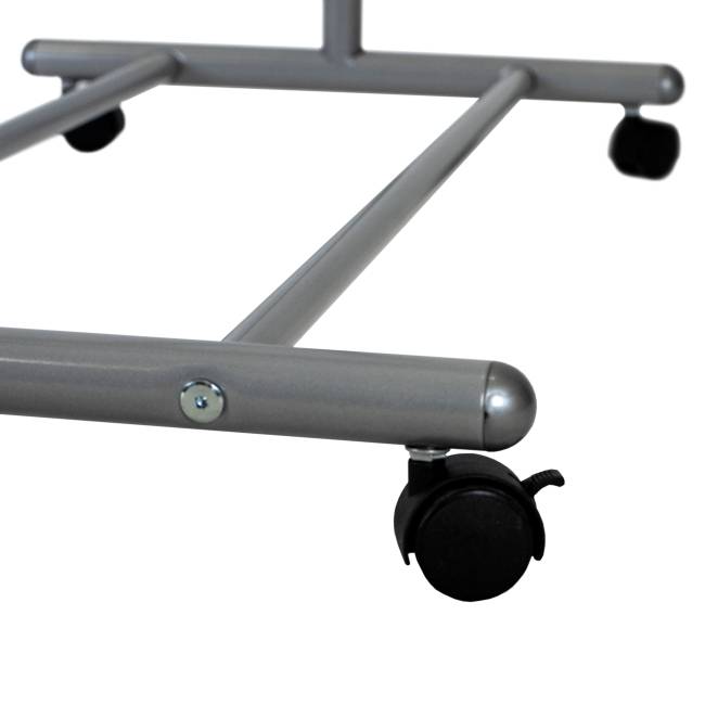 Вешалка напольная на колесах М 9 металлик с крючками Вешалка напольная на колесах М 9 металлик с крючками