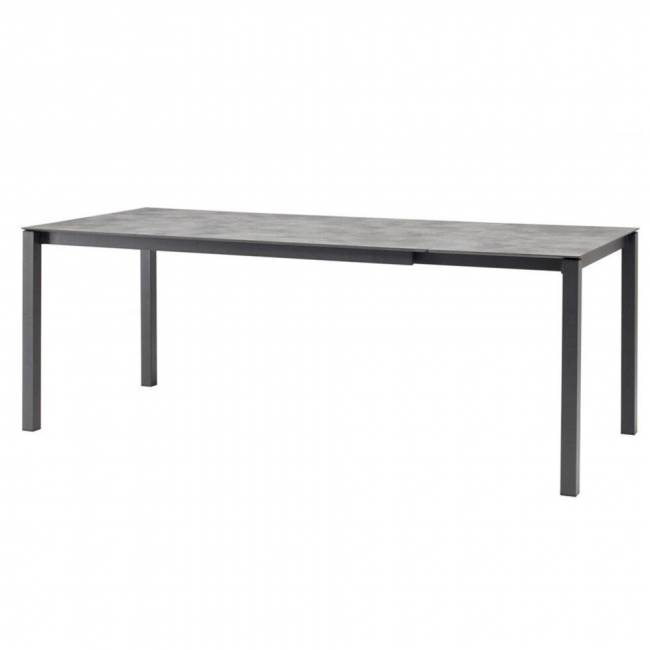 Стол ламинированный раздвижной Pranzo Extendable антрацит, цементный 1600-2100х890х750 мм