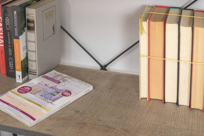 Открытый стеллаж с полками и комод с ящиками Трувор цвет дуб гранж песочный/интра