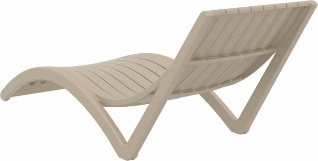 Шезлонг-лежак пластиковый Slim бежевый 1800х720х700 мм