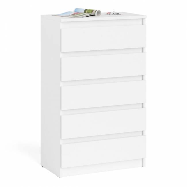 Узкий комод пять ящиков Мори МК700.5 цвет белый Узкий комод пять ящиков Мори МК700.5 цвет белый