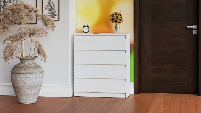 Узкий комод пять ящиков Мори МК700.5 цвет белый Узкий комод пять ящиков Мори МК700.5 цвет белый