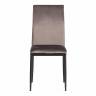 Стул CAPRI (mod. 39) металл, вельвет, 49.5 х 41 х 93,5 см, Dark grey (темно-серый) HLR24 / черный (Комплект из 4 шт.)